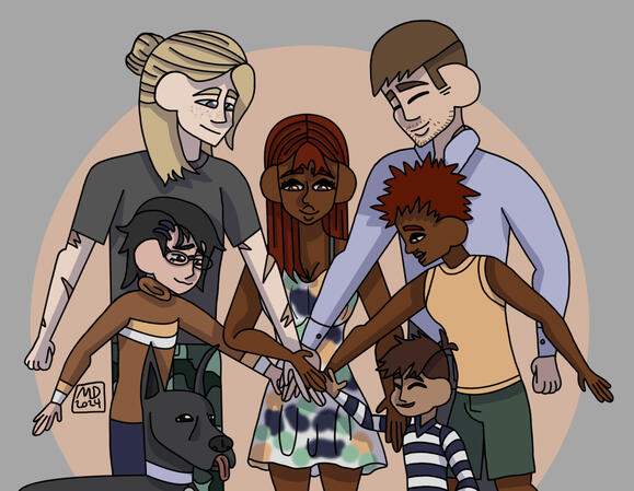 Half Body, Full Color, 7 Characters: $100